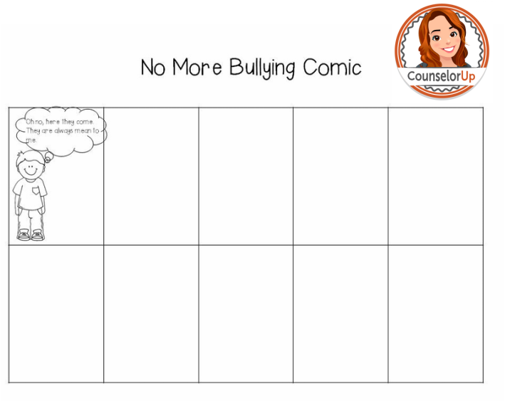Comic Strip Review for Bullying Prevention Lesson www.counselorup.com