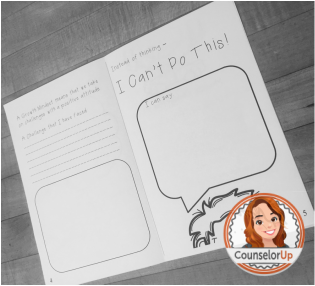 My Monster Has A {Growth} Mindset booklet for grades 2-5. www.counselorup.com